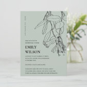 メールスケッチによるグレーラインフローラシャワー招待状 サンキューカード (スタンド正面)