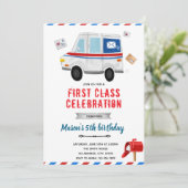 メールトラックの誕生日パーティーの招待 招待状 (スタンド正面)