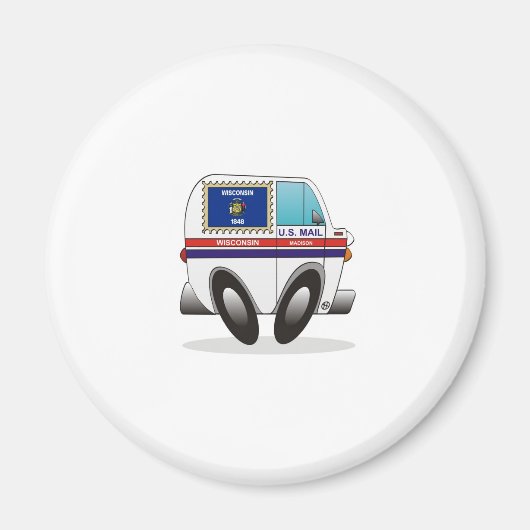 メールトラックWISCONSIN マグネット (正面)