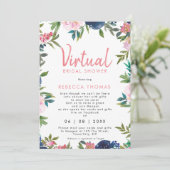 メールピンクによる仮想シャワーフローラブライダルシャワー 招待状 (スタンド正面)