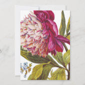 メールピンクのフローラ仮想ブライダルシャワー 招待状 (裏面)