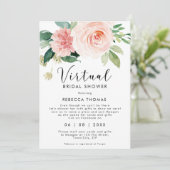メールピンクフローラブライダルシャワー 招待状 (スタンド正面)