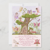 メールフェアリーウォーターの色のイラスト 招待状 (正面)