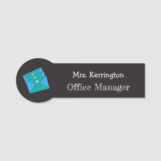 メールフェイクシャルボードオフィスマネージャー名タグ 名札 (正面)