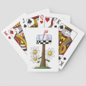 メールボックスとデイジーとハートフラグ国ガーデン トランプ (裏面)