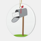 メールボックスとレター セラミックオーナメント (左)