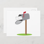 メールボックスとレター ポストカード (正面/裏面)