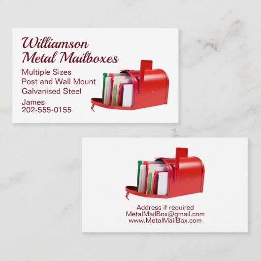 メールボックスのポストメール 名刺 (正面/裏面)