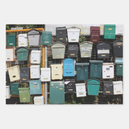 メールボックスの折り返し紙 ラッピングペーパーシート