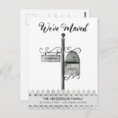 メールボックスの新しいホーム移動案内はがき ポストカード (正面/裏面)