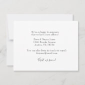 メールボックスの水彩新しいホーム移動 ノートカード (裏面)