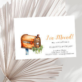 メールボックスの花を移動したヴィンテージ 案内ポストカード