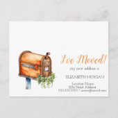 メールボックスの花を移動したヴィンテージ 案内ポストカード (正面)