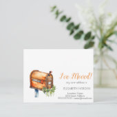 メールボックスの花を移動したヴィンテージ 案内ポストカード (スタンド正面)