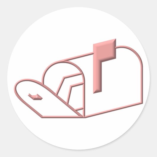 メールボックスを開く ラウンドシール (正面)