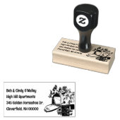 メールボックスイラストレーション差出人住所インクスタンプ ラバースタンプ (押印)