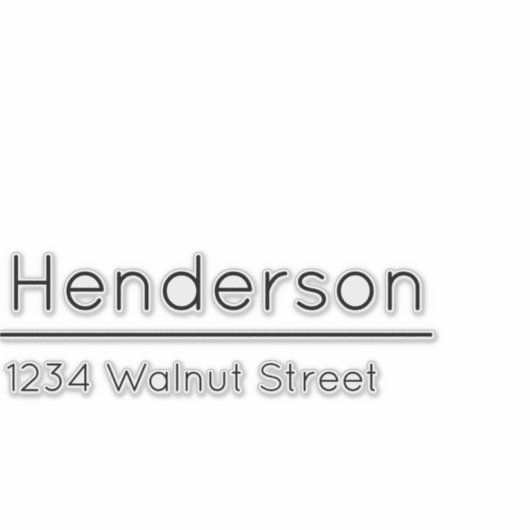 メールボックスデカールのホワイトネームとブラックネームの通りアドレス シール (正面)