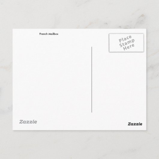 メールボックスフランスの数 ポストカード (裏面)