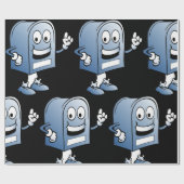 メールボックスマスコットハッピーブルー郵便キャラクター ラッピングペーパー (フラット)