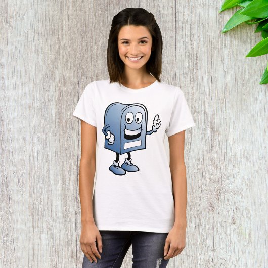 メールボックスマスコットハッピーブルー郵便キャラクター Tシャツ