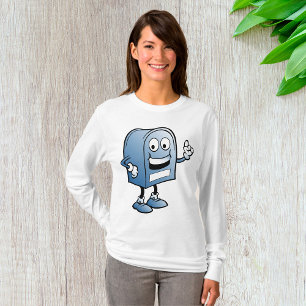 メールボックスマスコットハッピーブルー郵便キャラクター Tシャツ