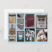 メールボックス写真のコラージュ ポストカード (正面/裏面)