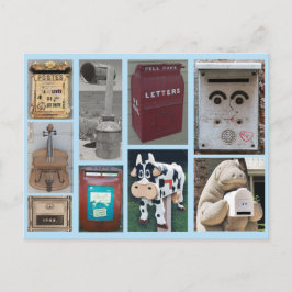 メールボックス写真のコラージュ ポストカード