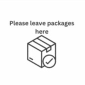 メールボックス小包ステッカー白い背景 シール (正面)