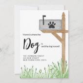 メールボックス引っ越しましたの犬の移動アナウンス 案内状 (正面)