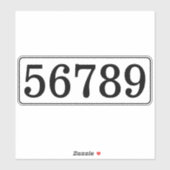 メールボックス番号テンプレートビニールシール シール (シート)