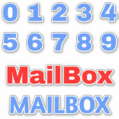 メールボックス番号0 1 2 3 4 5 6 7 8 9 シール (正面)