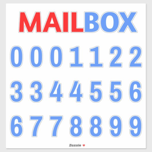 メールボックス番号 – シンプル シール (シート)