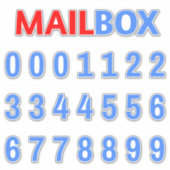 メールボックス番号 – シンプル シール (正面)
