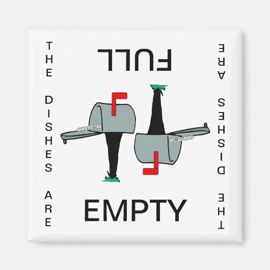 メールボックス空フル食洗機磁石 マグネット (正面)