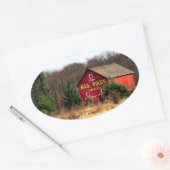 メールポーチバーン 楕円形シール (封筒)