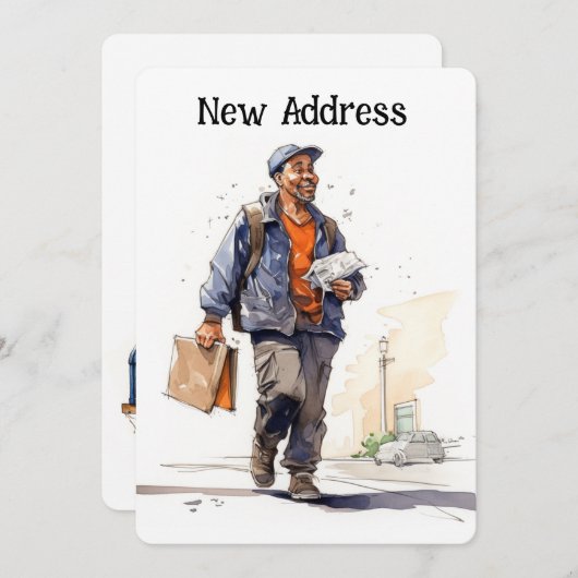 メールマンがアナウンスメントカードを移動 (正面/裏面)