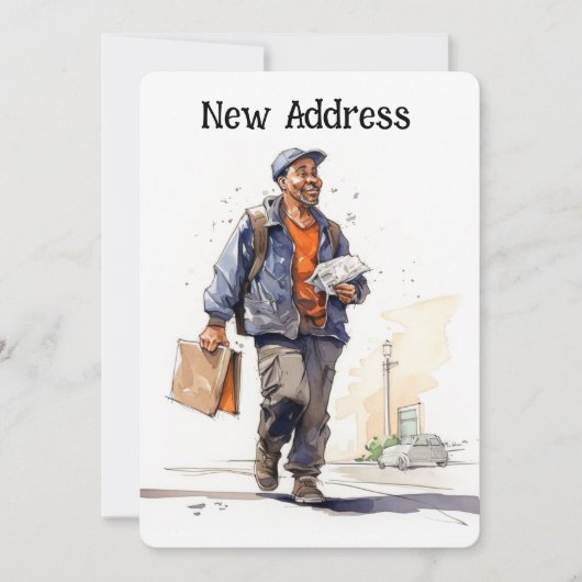 メールマンがアナウンスメントカードを移動 (正面)