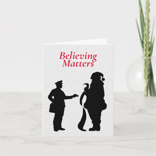 メールマンとサンタクロースのクリスマスカード シーズンカード (正面)