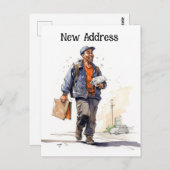 メールマンの移動告知 ポストカード (正面/裏面)