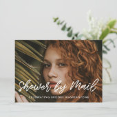 メールモダンタイポグラフィブライダルシャワー 招待状 (スタンド正面)