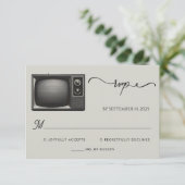 メールヴィンテージ支払い古いレトロ結婚新聞 出欠カード (スタンド正面)