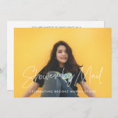 メール写真によるミニマルなシャワー 招待状 (正面/裏面)