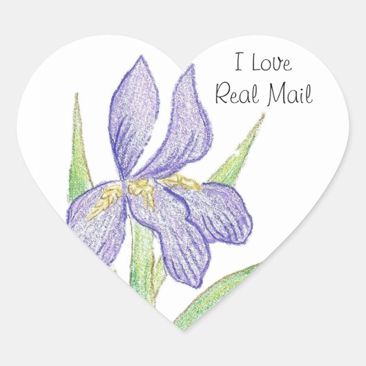 メール実在ステッカー ハートシール (正面)