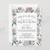 メール手引き埃バラフローラ インビテーションポストカード (正面/裏面)