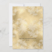 メール王室のによる青と金ゴールドのフローラブライダルシャワー 招待状 (裏面)