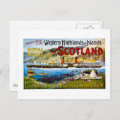 メール王室のスチームズスコットランドグラスゴーヴィンテージ ポストカード (正面/裏面)