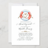 メール航海のによる赤ちゃんシャワー マグネット招待状 (正面)