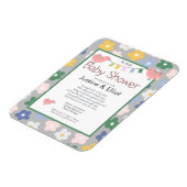 メール花鳥女の子ベビーシャワー マグネット (左側)