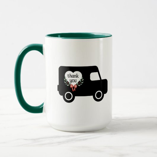 メール配信ありがとうマグ マグカップ (左)