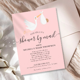 メール長距離散水式ピンクシャワー 招待状